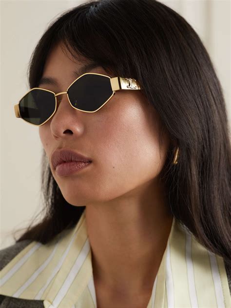 celine gold sunglasses triomphe|celine triomphe sunglasses dupe.